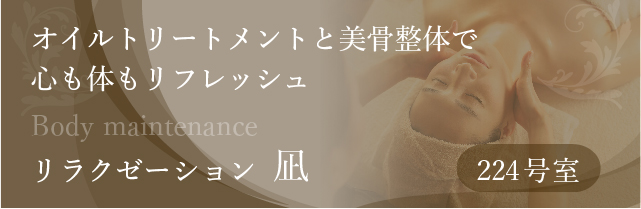 Body maintenance オイルトリートメントと美骨整体で心も体もリフレッシュ リラクゼーション 凪 224号室